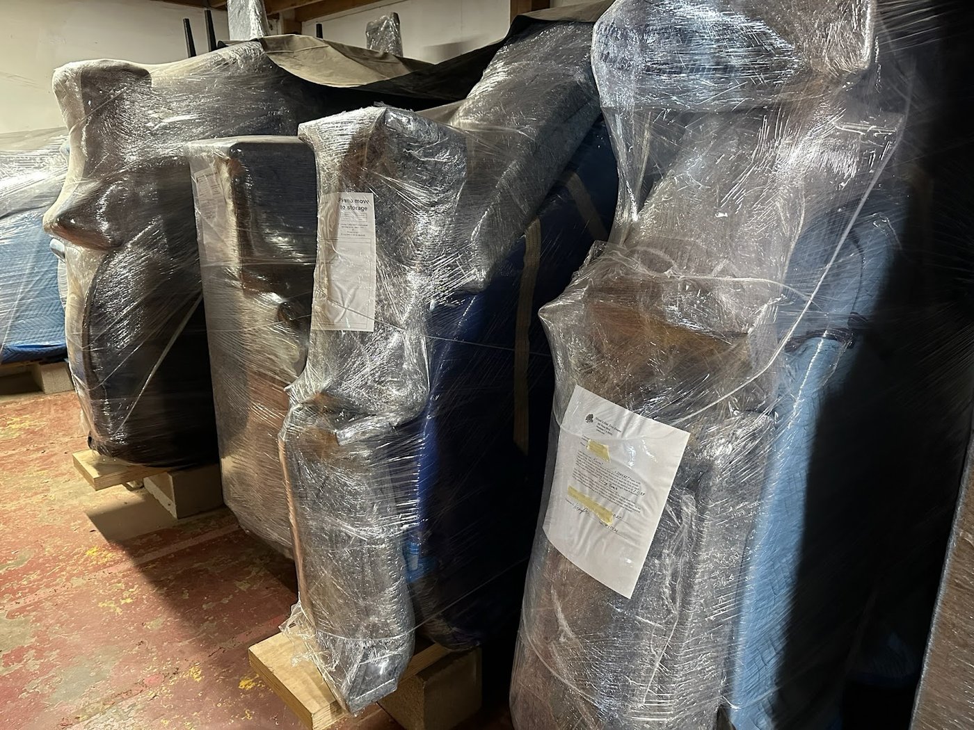 Pianos Wrapped for Storage